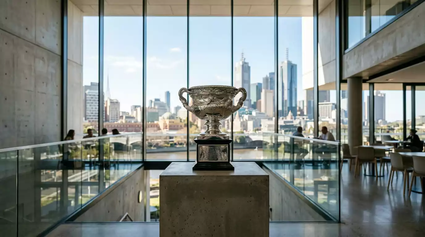 Trofeo Norman Brookes del Australian Open sobre la pista central